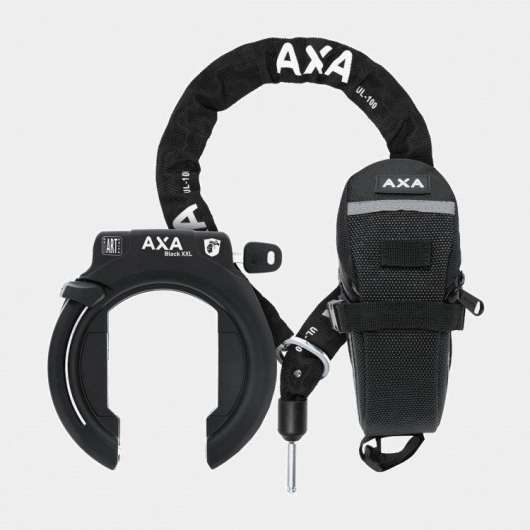 Axa ramlås block xxl + ramlåskätting plug-in axa ulc + väska