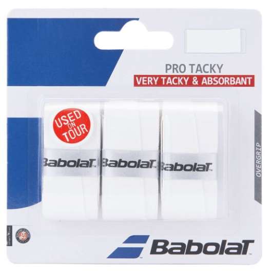 Babolat Pro Tacky White 3-Pack, Tennis grepplinda