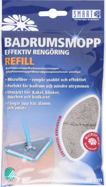 Badrumsmopp Smart Microfiber Refill 28cm
