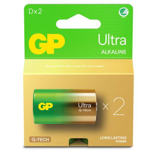 Batteri GP Batteries Ultra Alkaline D/LR20 2-p