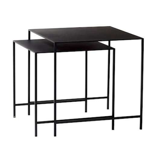 Bord Metall Svart 2 st