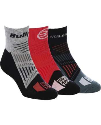 Bullpadel 3-Pair Socks Grey/Red/Black