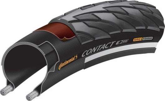 Continental cykeldäck contact safetysystem breaker 47-622 svart/reflex