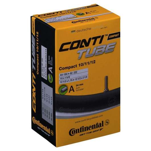 Continental Cykelslang Compact Tube 44/62-194/222 Bilventil 34 mm