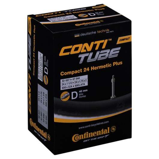 Continental Cykelslang Compact Tube Hermetic Plus 32/47-507/544 Cykelventil 40 mm