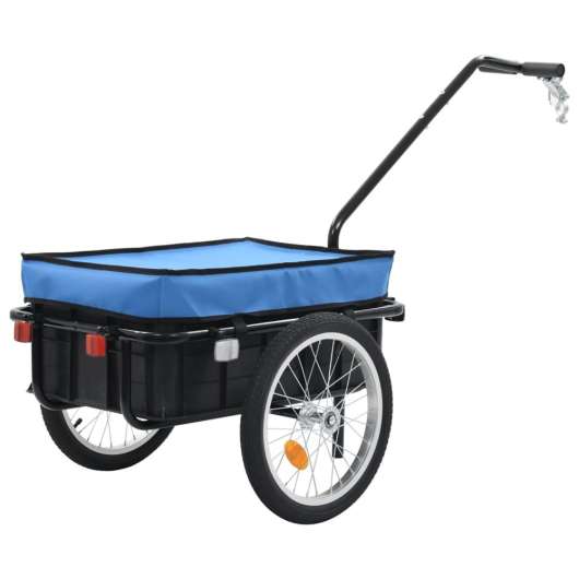 Cykelvagn/handkärra 155x61x83 cm stål blå
