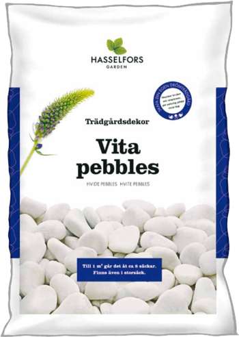 Dekorsten Hasselfors Vita pebbles 7kg