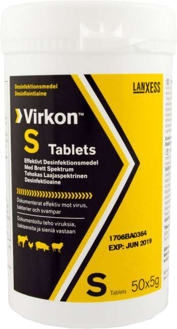 Desinfektion Virkon S tabletter 50x5g