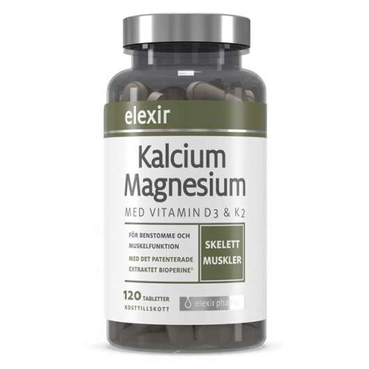Elexir Pharma Kalcium & Magnesium, 120 tabs, Mineraler
