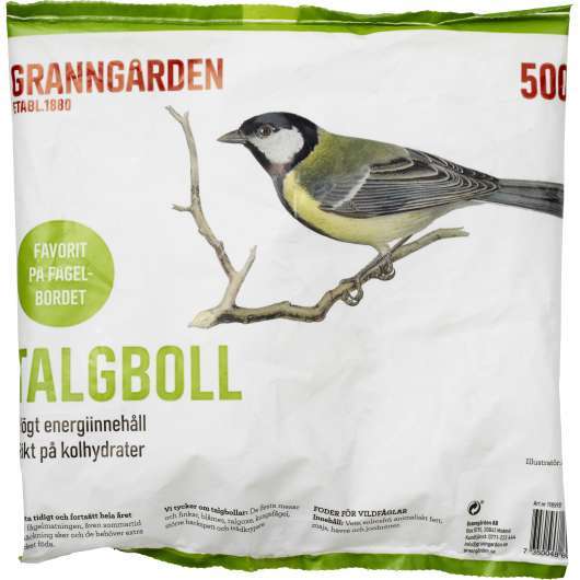 Fågelmat Granngården Talgboll Original 500g