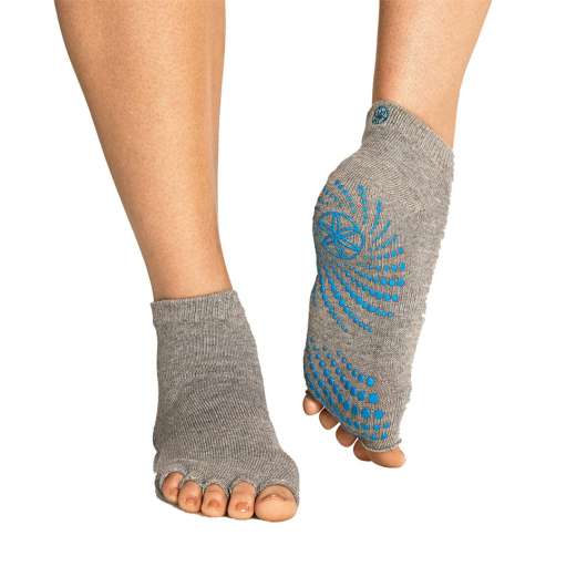 Gaiam Heather/Grey Toeless Grippy Socks