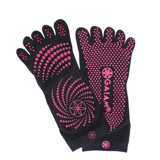 Gaiam Pink Grippy Yoga Socks 