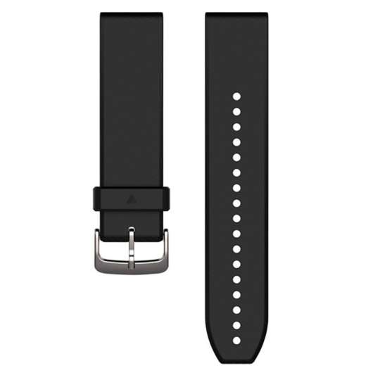 Garmin QuickFit 22-klockarmband, svart/silverfärgad silikon