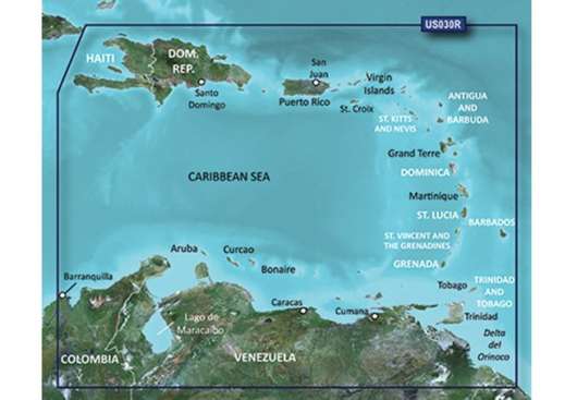 Garmin Southeast Caribbean HXUS030R - Garmin BlueChart g3 mSD/SD