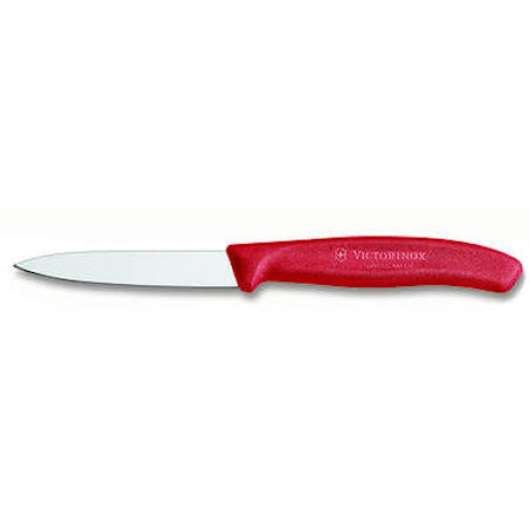 Grönsaks- & skalkniv Spetsig Rött Handtag 8 cm