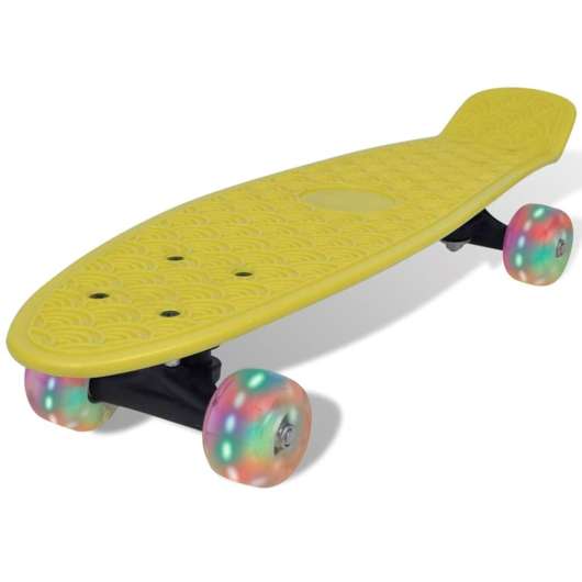 Gul retro-skateboarded LED-hjul