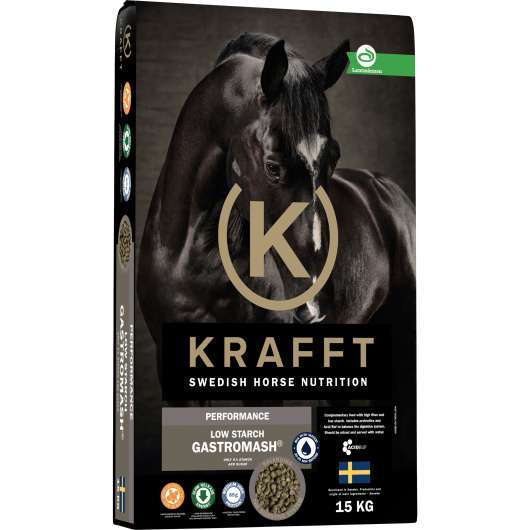 Hästfoder Krafft Performance Low Starch Gastromash 15kg