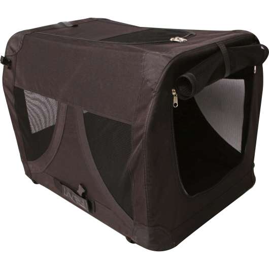 Hundbur M-Pets Comfort Crate Canvas Svart L 71cm