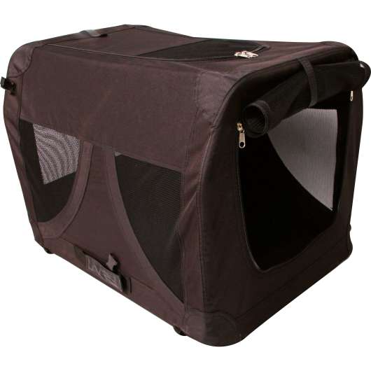 Hundbur M-Pets Comfort Crate Canvas Svart XL 81cm