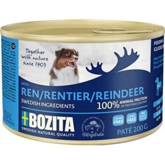 Hundfoder Bozita Paté Ren, 200 g