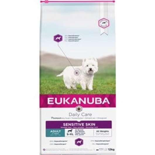 Hundfoder Eukanuba Everyday Adult Sensitive Skin 12kg