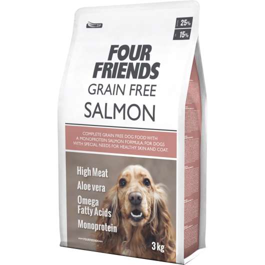 Hundfoder Four Friends Grainfree Salmon 3kg