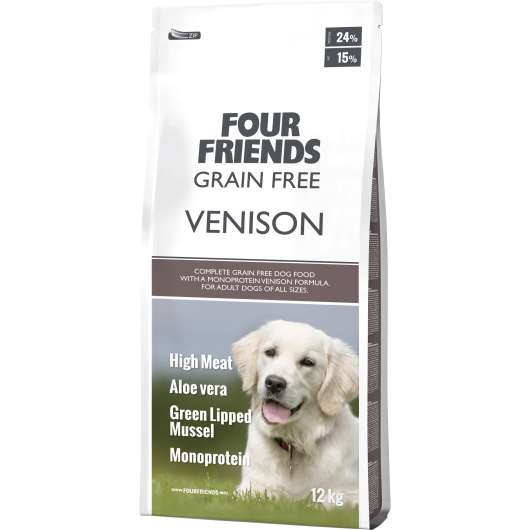 Hundfoder Four Friends Grainfree Venison 12kg