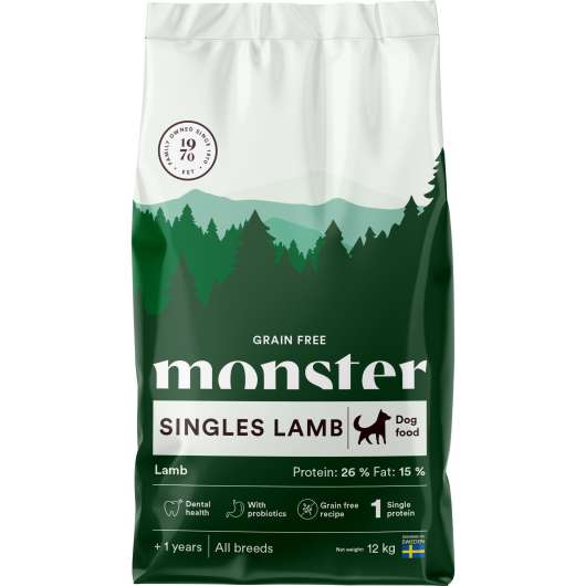 Hundfoder Monster Grainfree Lamb All Breed 12kg