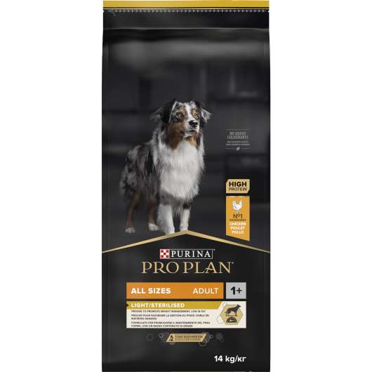 Hundfoder Purina Pro Plan Adult Light Sterilised 14kg