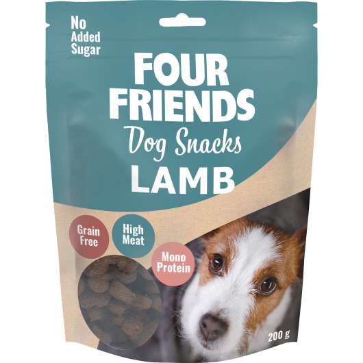 Hundgodis Four Friends Snacks Lamb 200g