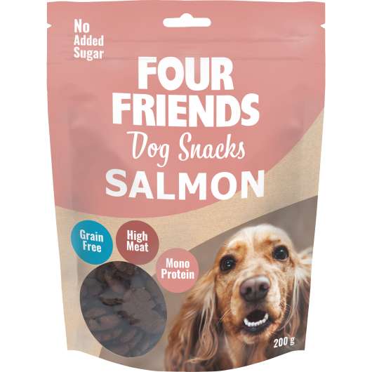 Hundgodis Four Friends Snacks Salmon 200g