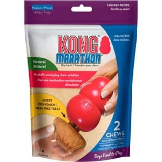 Hundgodis Kong Marathon Chicken M 2-pack