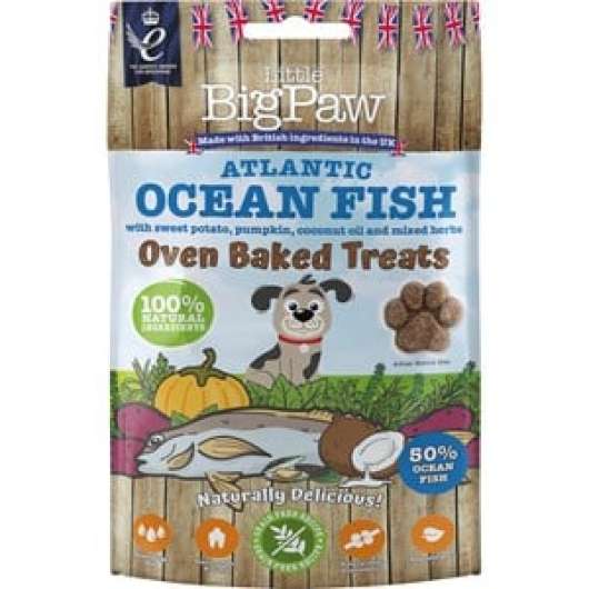 Hundgodis Little Big Paw Ocean Fish, Potato, Pumpkin, Coconut & Herbs 130g