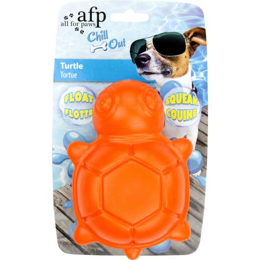 Hundleksak All for Paws Chill Out Sköldpadda Orange 11cm