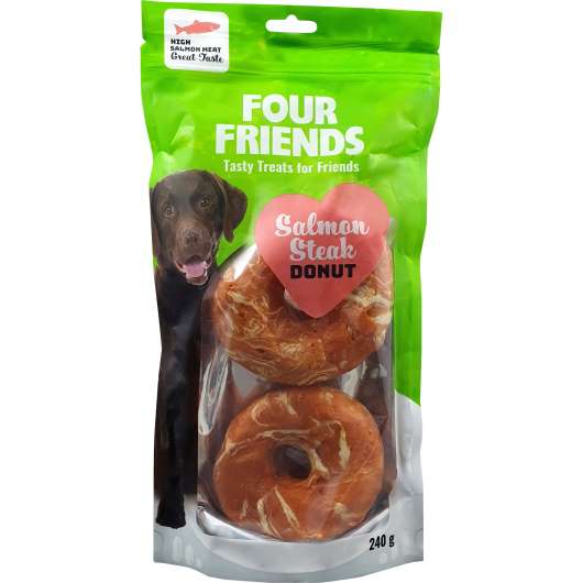 Hundtugg Four Friends Donut Salmon 2-p