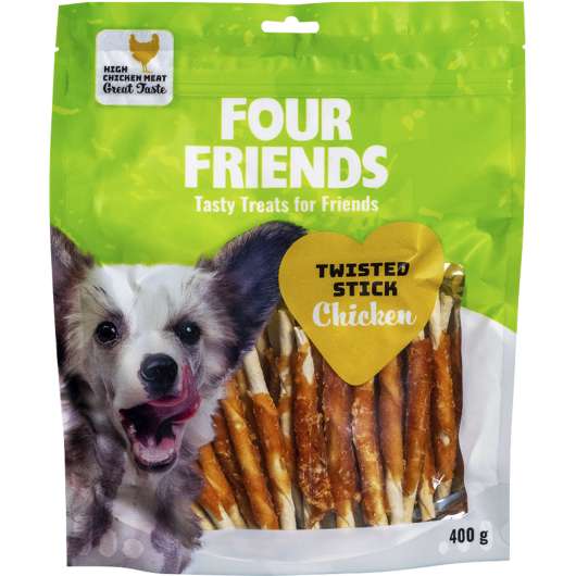 Hundtugg Four Friends Twisted stick Chicken 12
