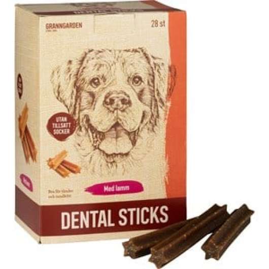 Hundtugg Granngården Dental Sticks Lamm L, 28-pack