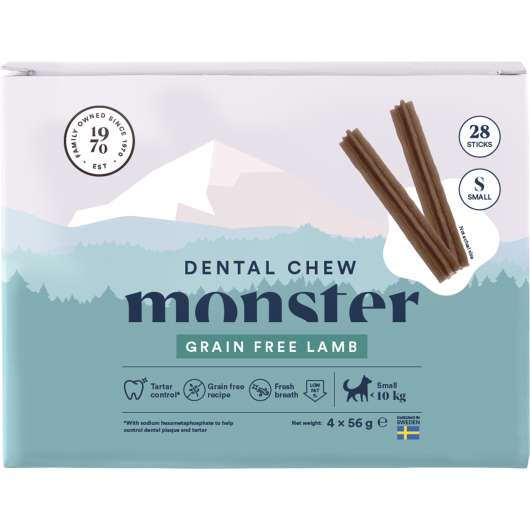 Hundtugg Monster Dental Chew Lamb S 28-p