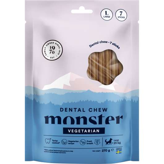 Hundtugg Monster Dental Chew Vegetarian L 7-p