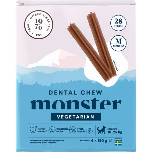Hundtugg Monster Dental Chew Vegetarian M 28-p