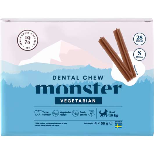 Hundtugg Monster Dental Chew Vegetarian S 28-p