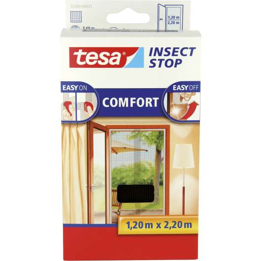Insektsnät till fönster/dörr Tesa Svart 65x220cm 2-p
