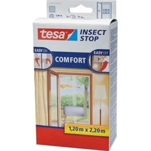 Insektsnät till fönster Tesa, Vit 2x(65cmx22ocm) totalt 120x220cm