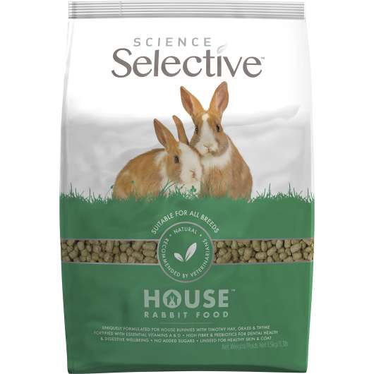 Kaninfoder Selective Adult House Rabbit Pellets 1,5kg