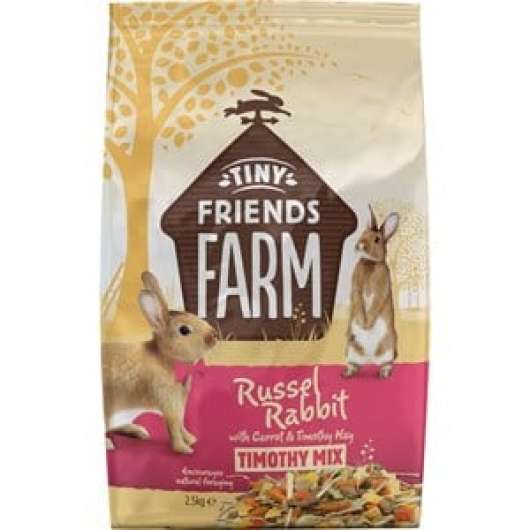 Kaninfoder Tiny Friends Farm Russel Morot & Timotej, 2,5 kg