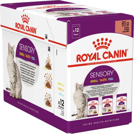 Kattmat Royal Canin Adult Sensory Taste Menybox i sås 12x85g