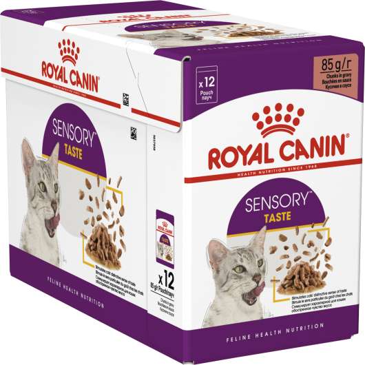 Kattmat Royal Canin Adult Sensory Taste Pouches i sås 12x85g