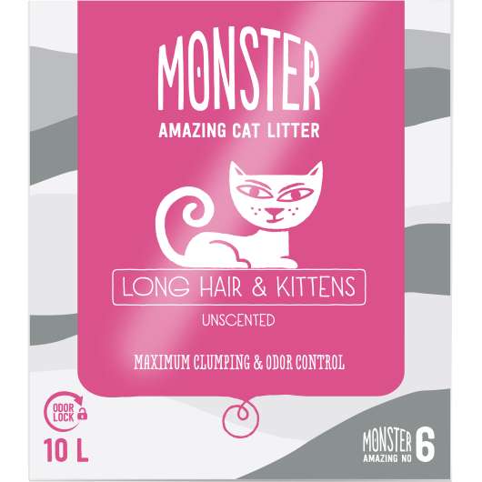Kattsand Monster Long Hair & Kitten Unscented 10L