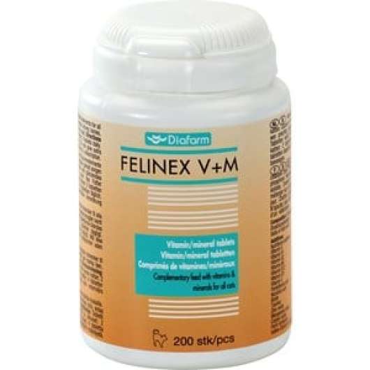 Kosttillskott Katt Diafarm Felinex V+M 200 Tabletter