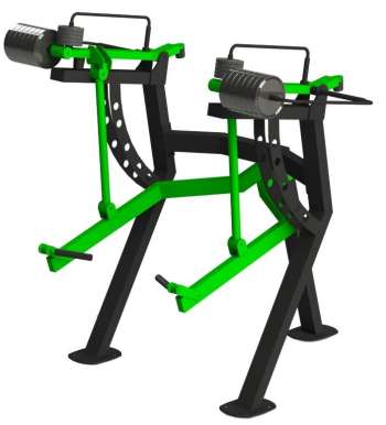 Kraftmark Outdoor Line - Po 6.06 Biceps Machine, Utomhusgym